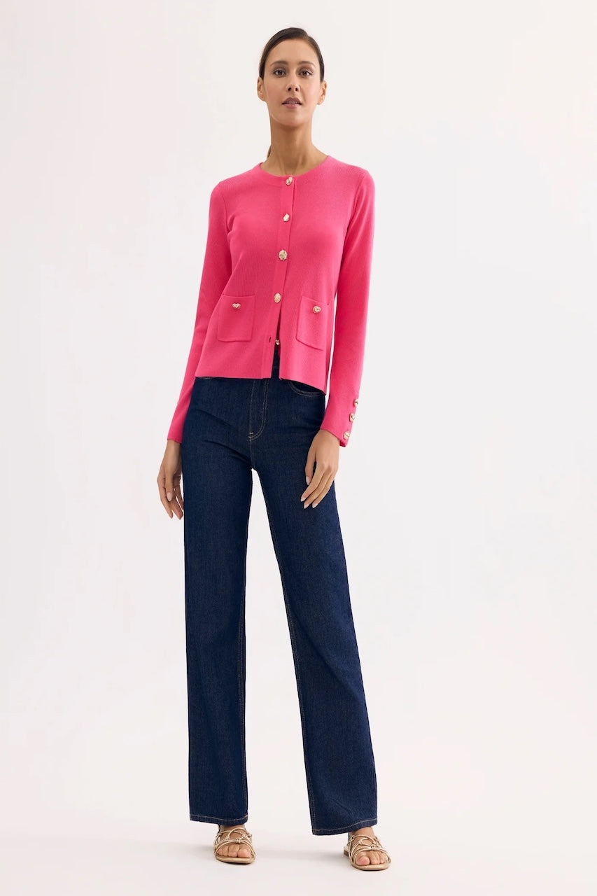 Le cardigan boutons formes variées Leo Ugo | AE144