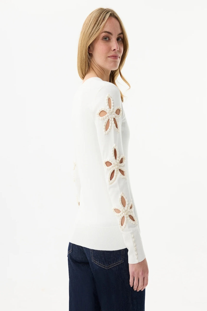 Le pull ornée de fleurs Leo Ugo | AW120