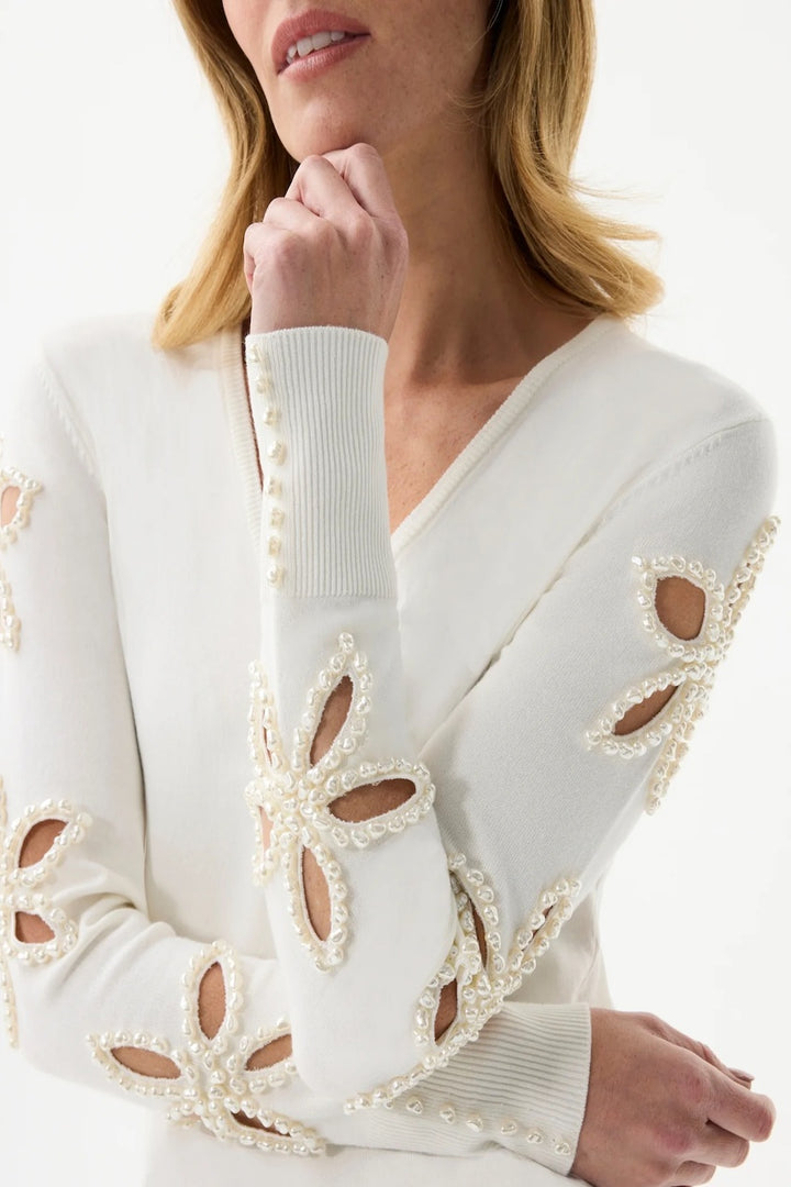 Le pull ornée de fleurs Leo Ugo | AW120