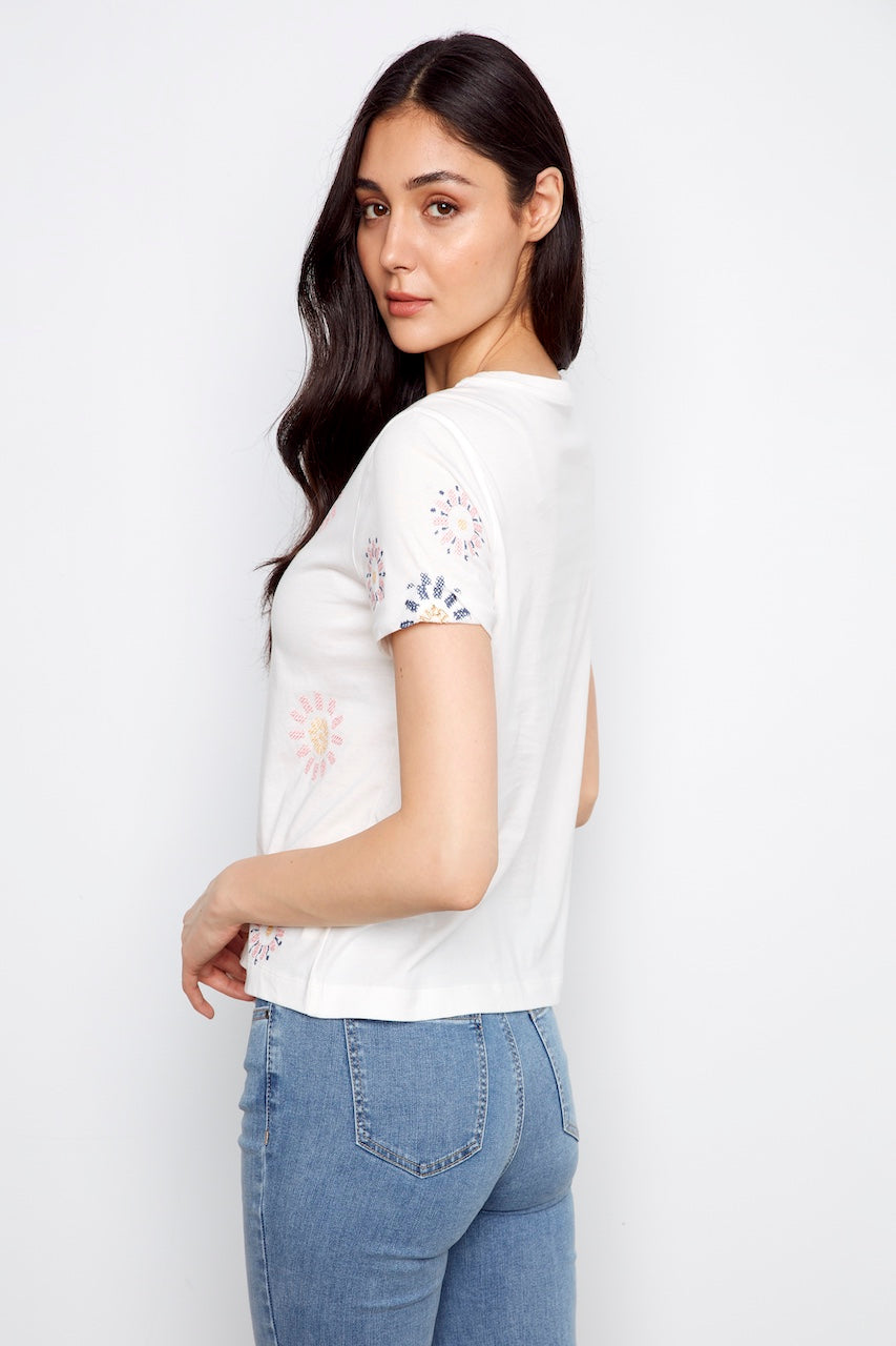 Le t-shirt coton doux Charlie B. | C1426EPK-621C