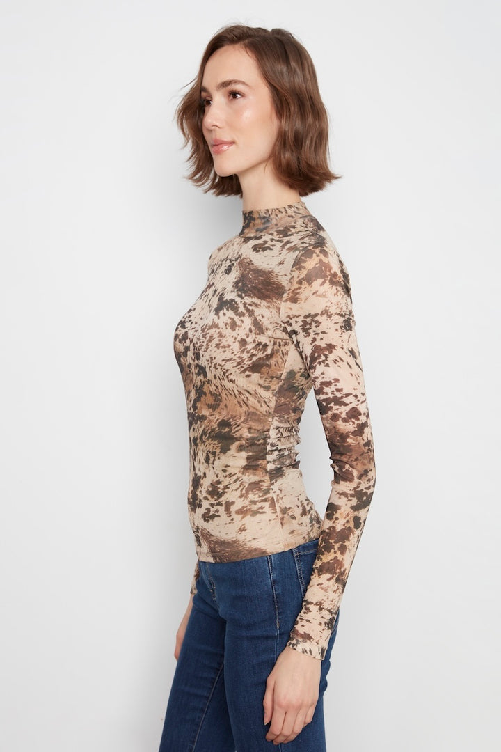 Le chandail en maille imprimée Charlie B | C1469PK-385C