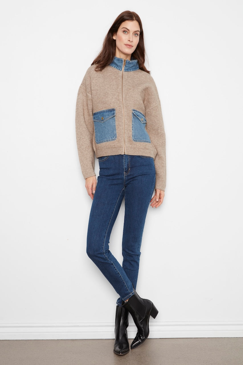 La veste en maille zippée Charlie B | C2045-716C