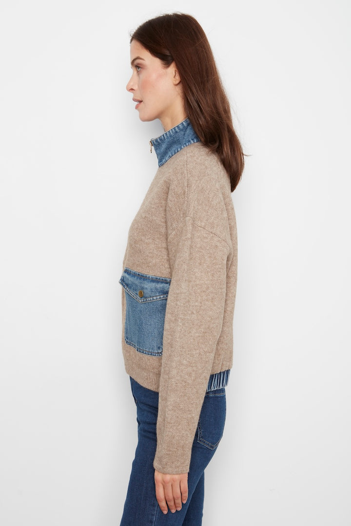 La veste en maille zippée Charlie B | C2045-716C