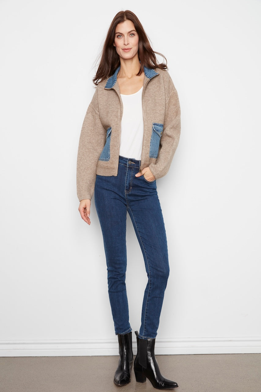 La veste en maille zippée Charlie B | C2045-716C