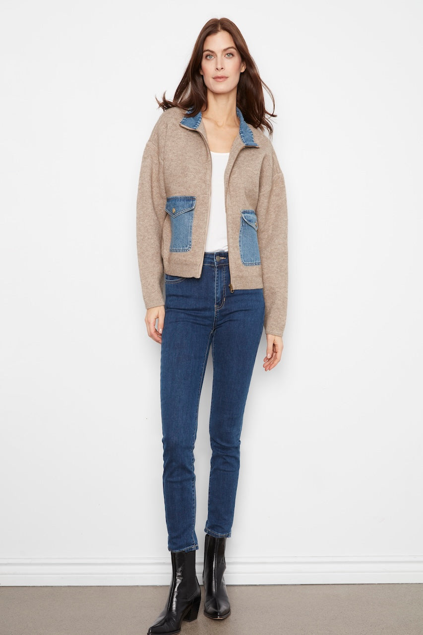 La veste en maille zippée Charlie B | C2045-716C