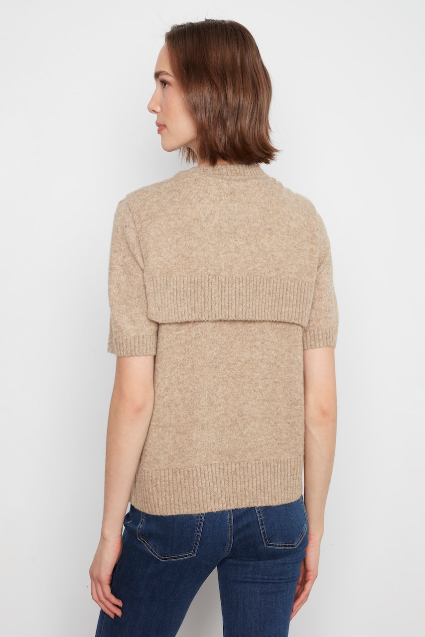 Le pull à manches courtes Charlie B | C2069-690C