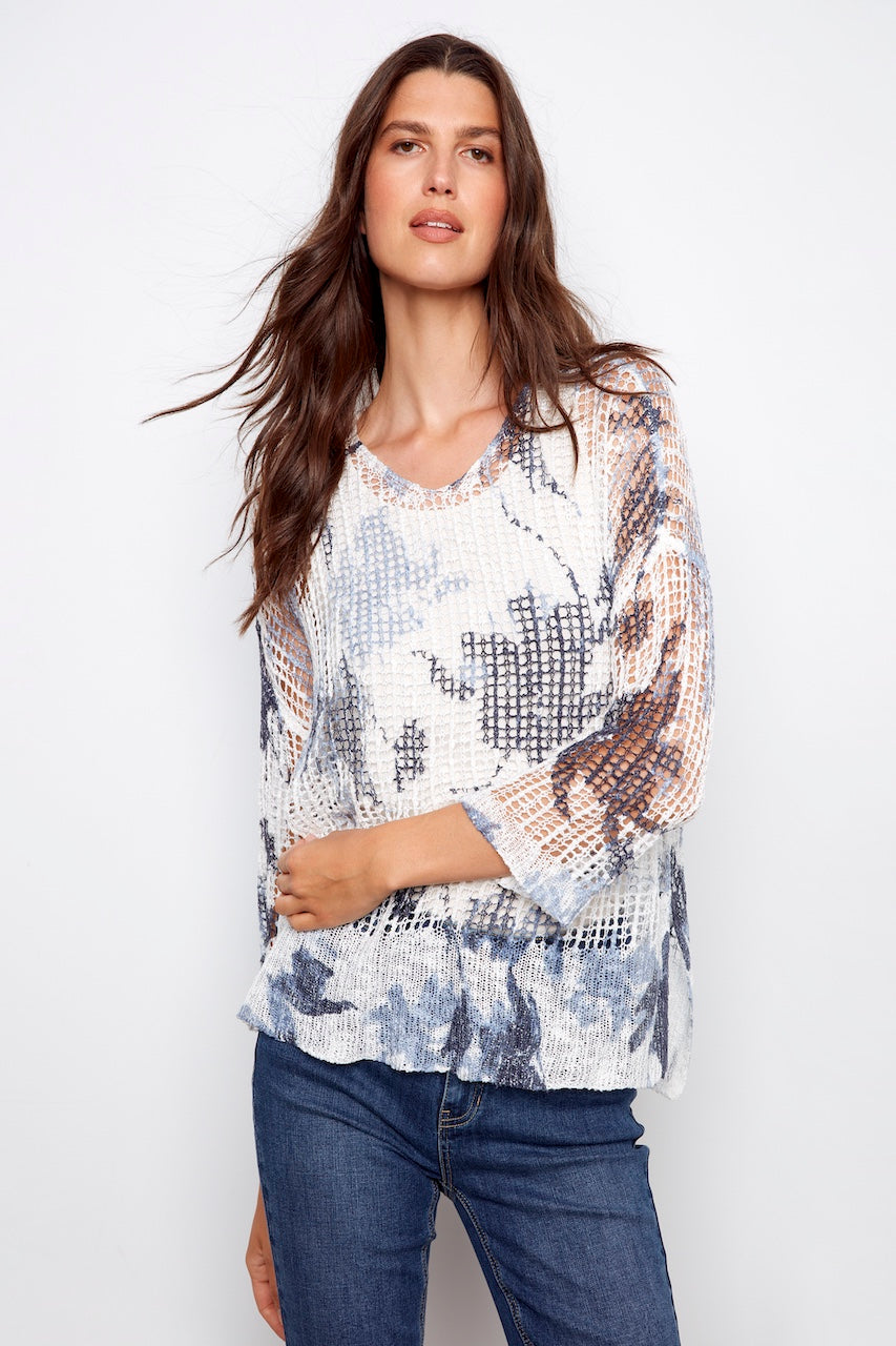 Le haut en crochet motif ajouré Charlie B. | C2326Z-029B