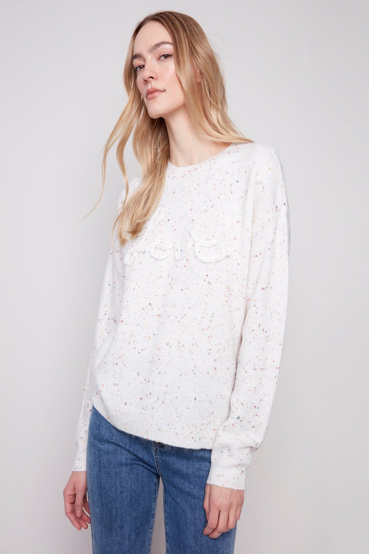 Le pull col rond tressé Charlie B. | C2526X-413C
