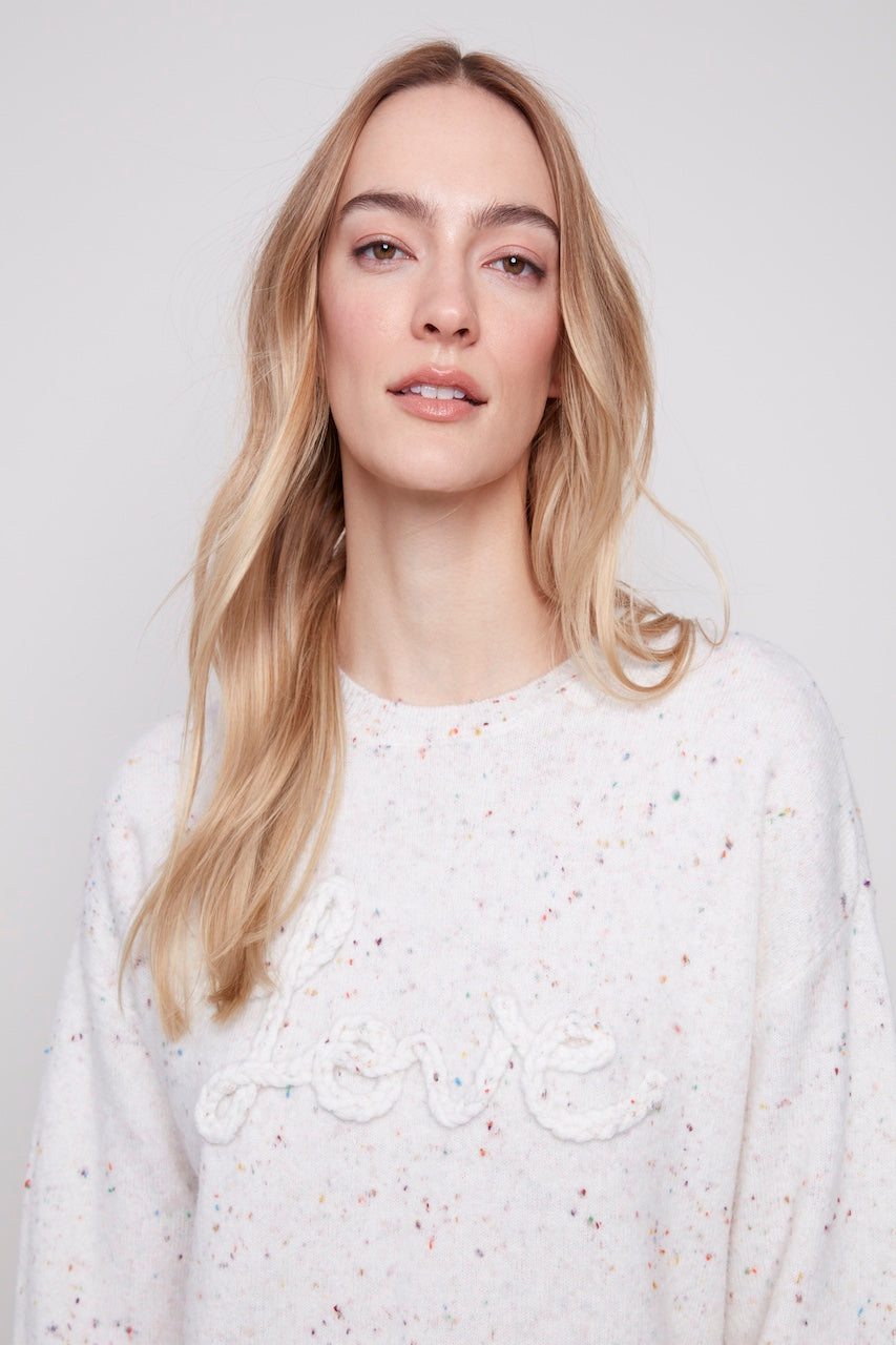 Le pull col rond tressé Charlie B. | C2526X-413C