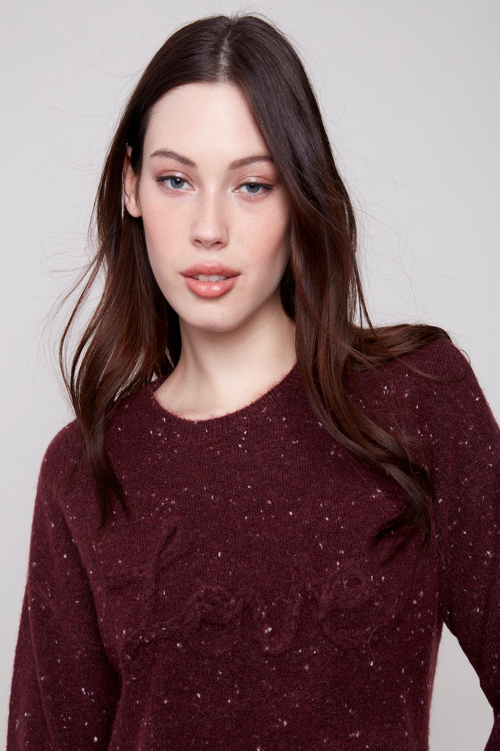 Le pull col rond tressé Charlie B. | C2526X-413C