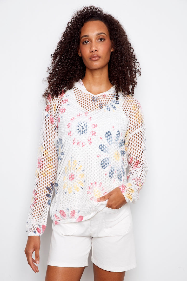 Le haut à crochet marguerites colorées Charlie B. | C2615RR-540B