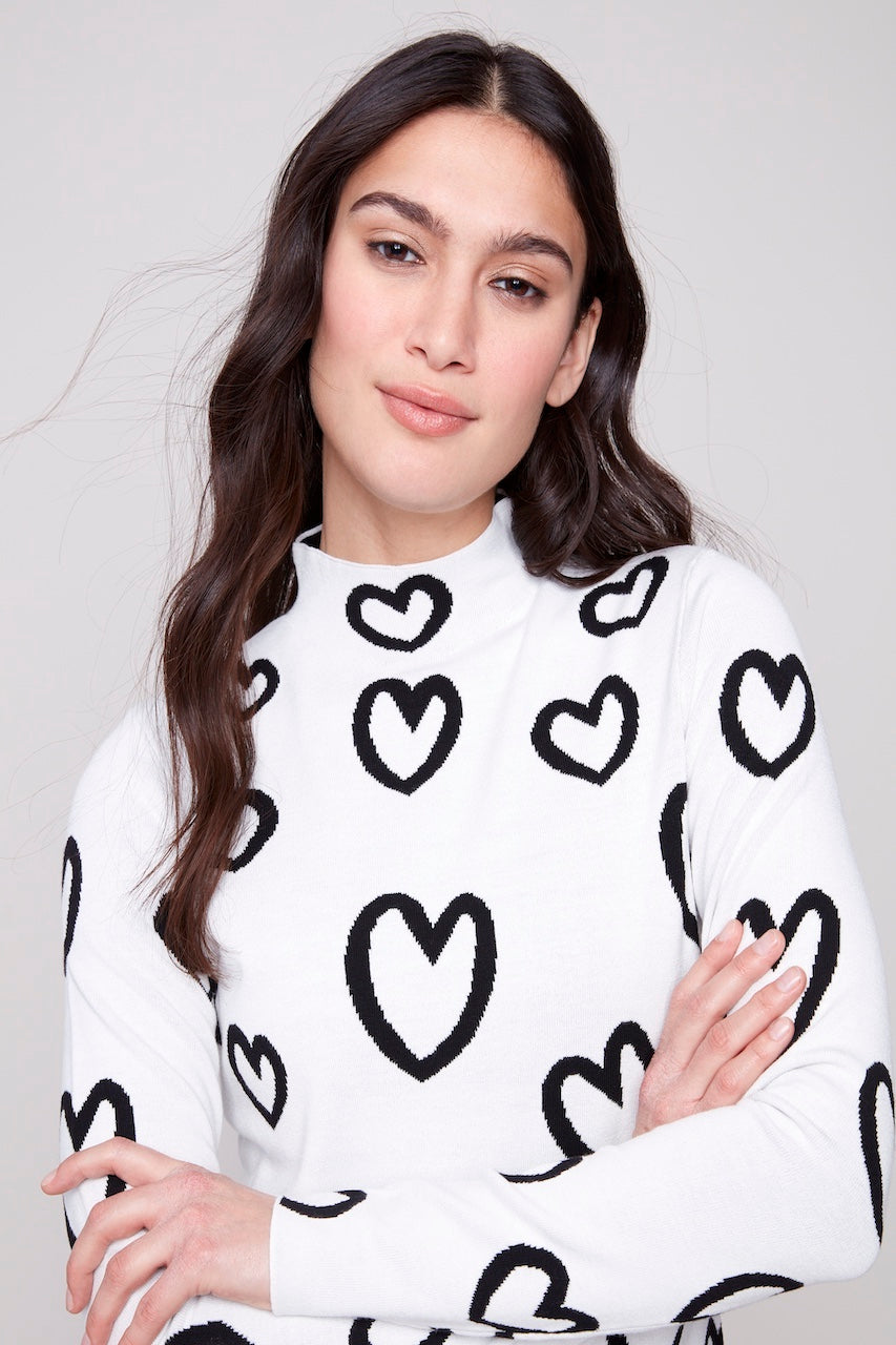 Le pull réversible à coeur Charlie B. | C2681PR-965B