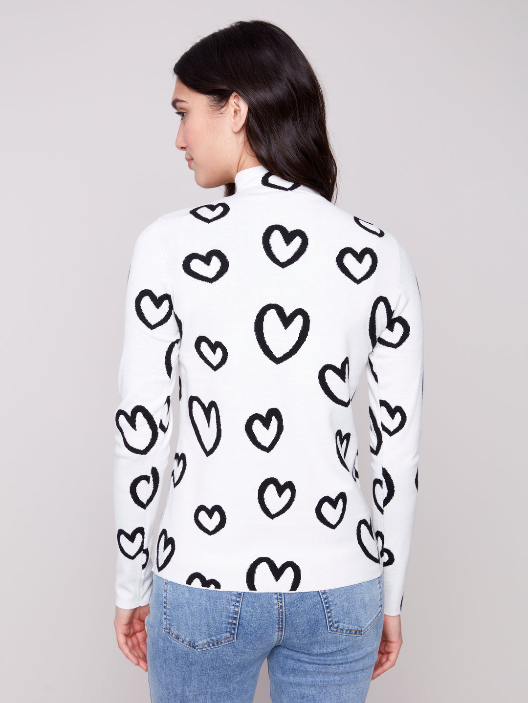 Le pull réversible à coeur Charlie B. | C2681PR-965B