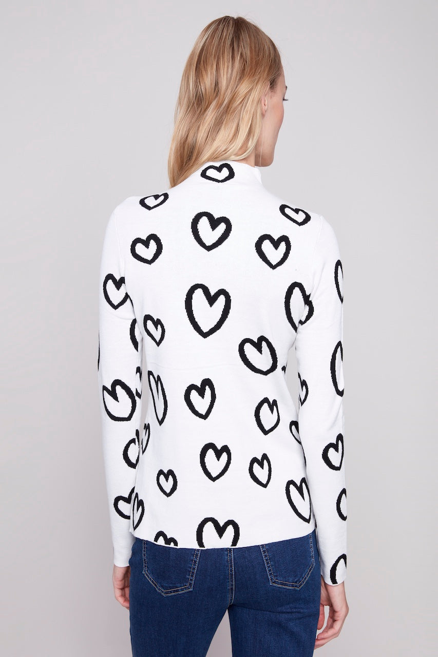 Le pull réversible à coeur Charlie B. | C2681PR-965B