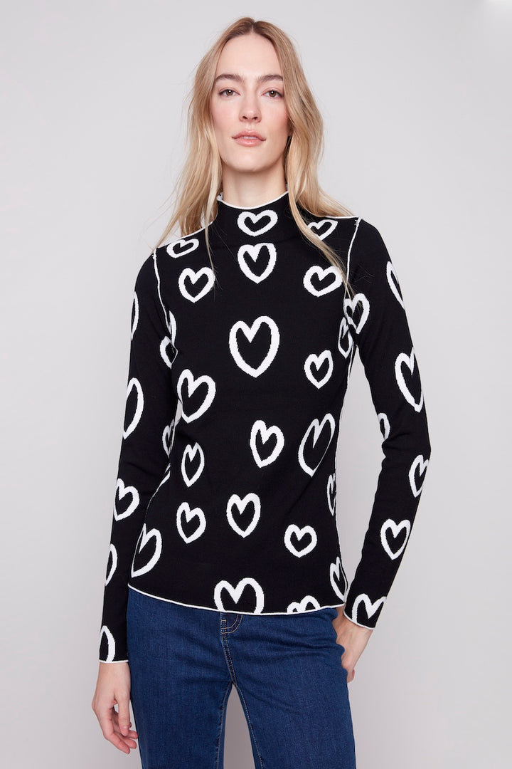 Le pull réversible à coeur Charlie B. | C2681PR-965B