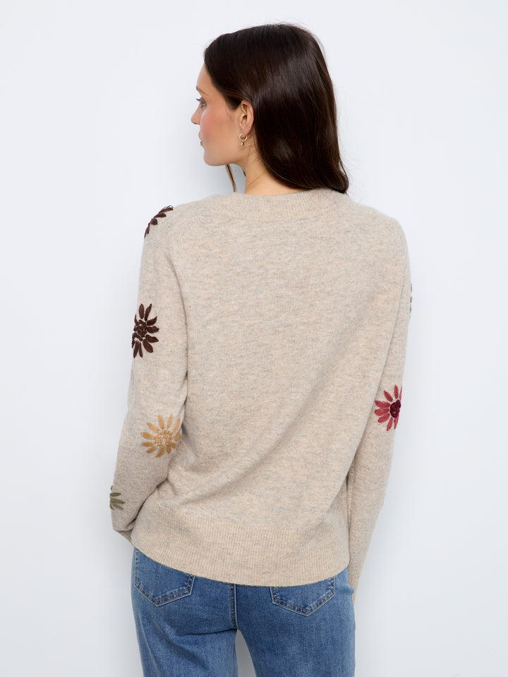 Le chandail brodé à fleurs Charlie B | C2853R-433C