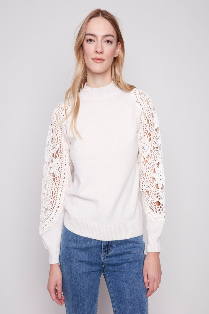 Le pull manches en crochet Charlie B. | C2865-736A