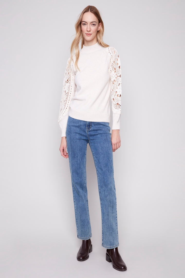 Le pull manches en crochet Charlie B. | C2865-736A