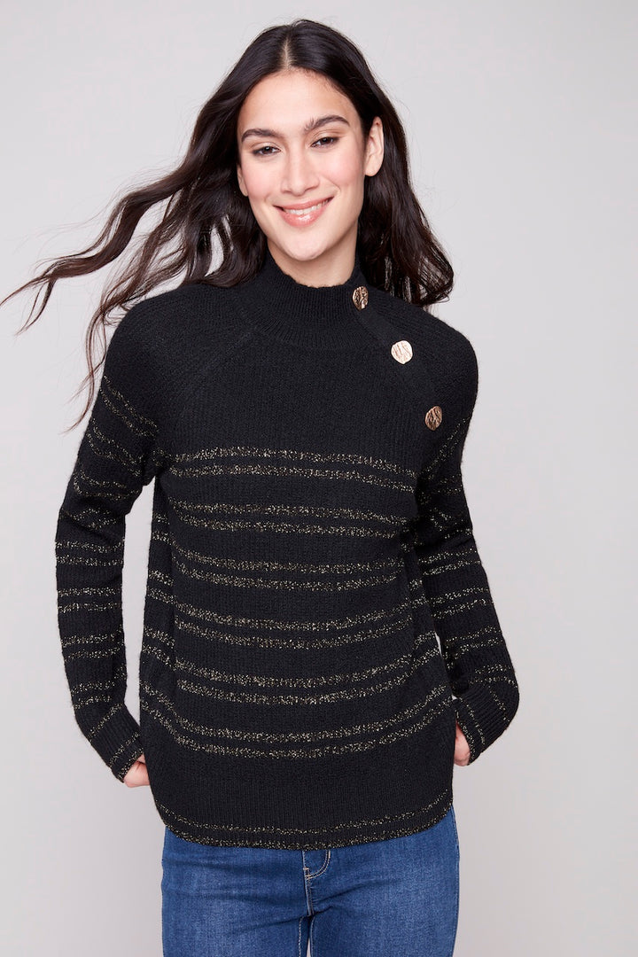 Le chandail rayé métallisé Charlie B. | C2923-985B