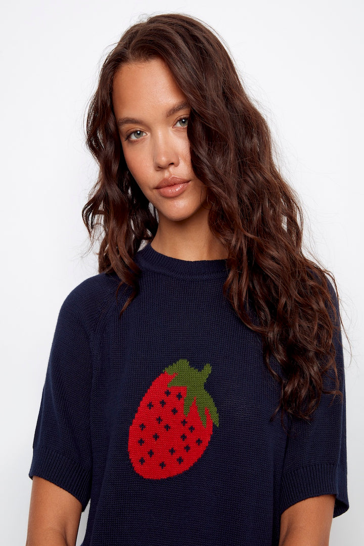 Le pull léger motif de fraise Charlie B. | C2972-577C