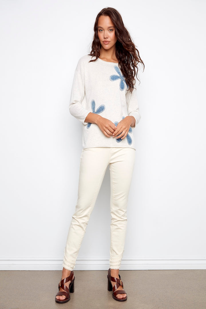 Le pull détails brodés Charlie B. | C2975-261B