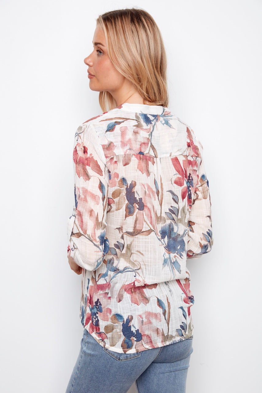 La chemise en gaze de coton Charlie B. | C4188DR-274C