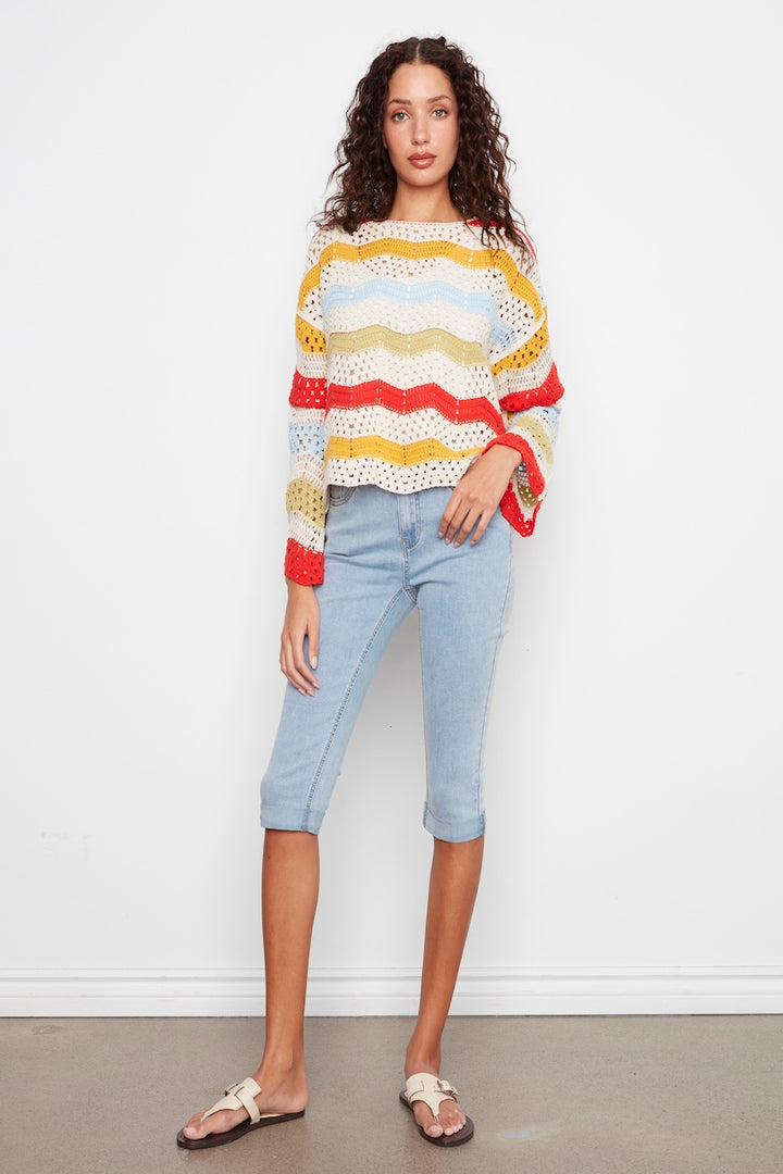 Le haut en crochet coloré Charlie B. | C4674-777C