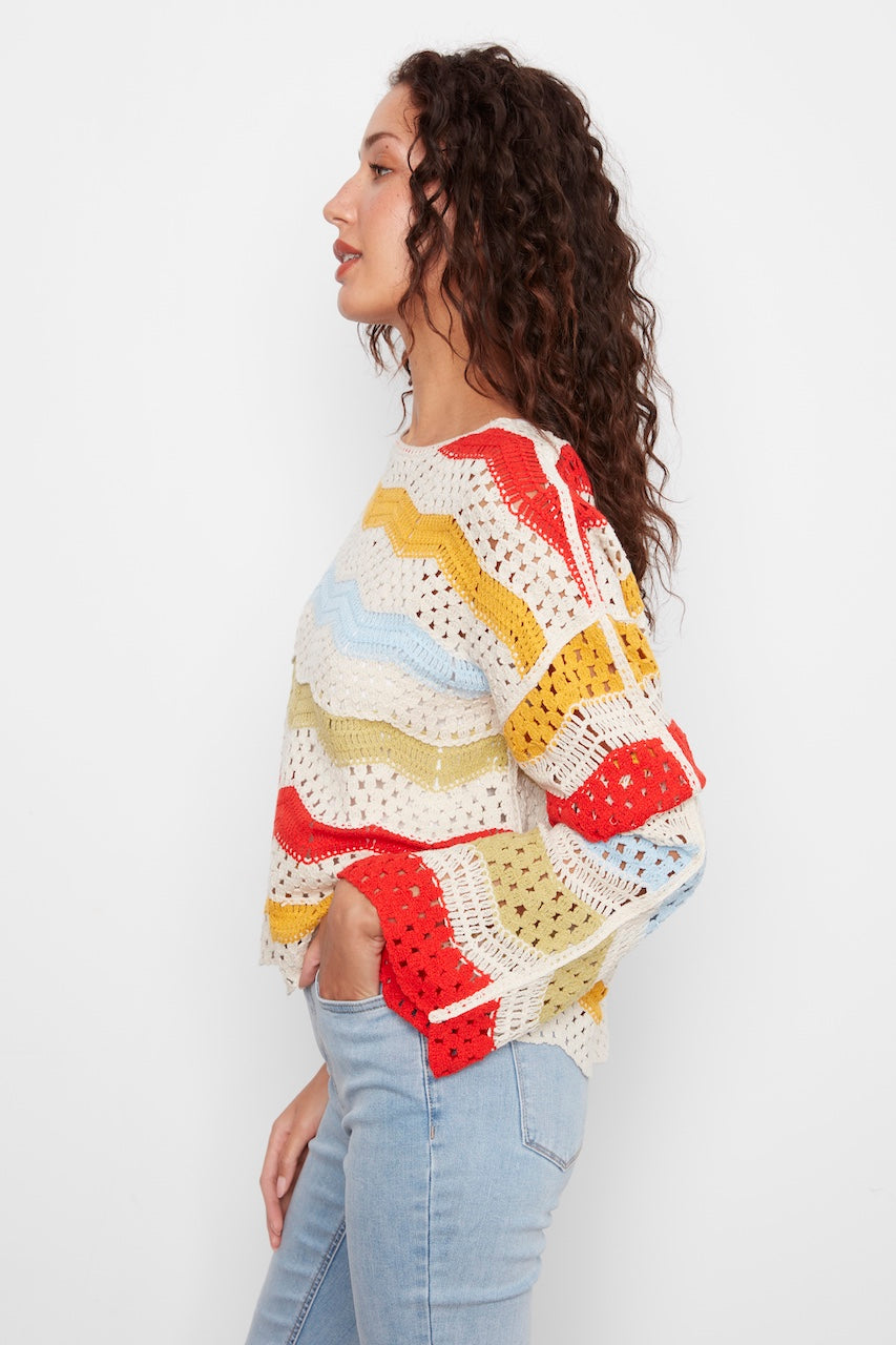 Le haut en crochet coloré Charlie B. | C4674-777C