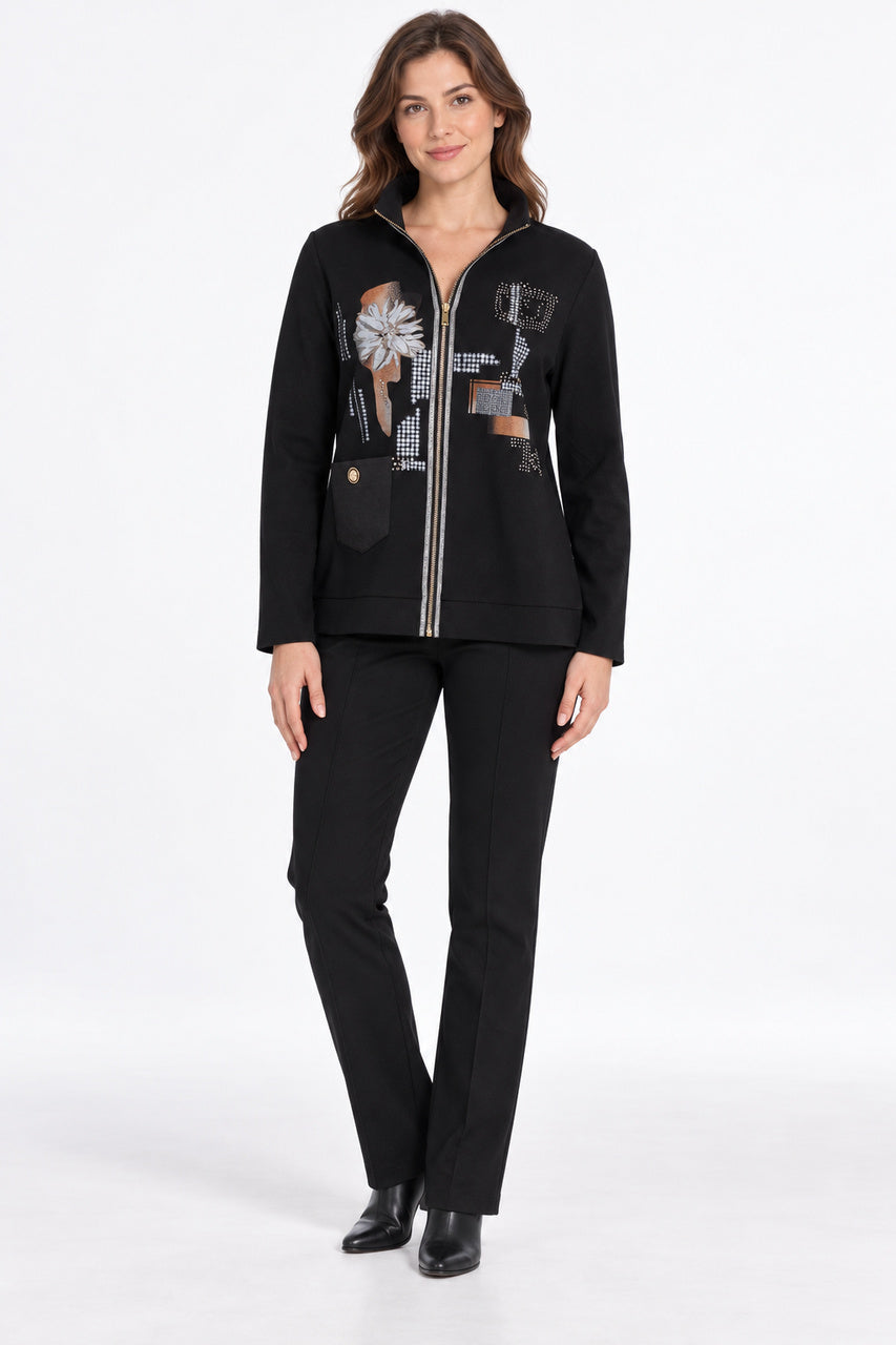 Le cardigan imprimé brillant Moffi | C561C