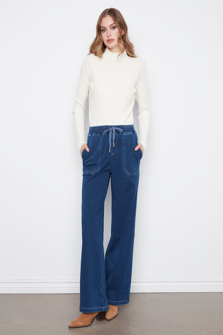 Le pantalon jogger à jambe large Charlie B | C5794-627C