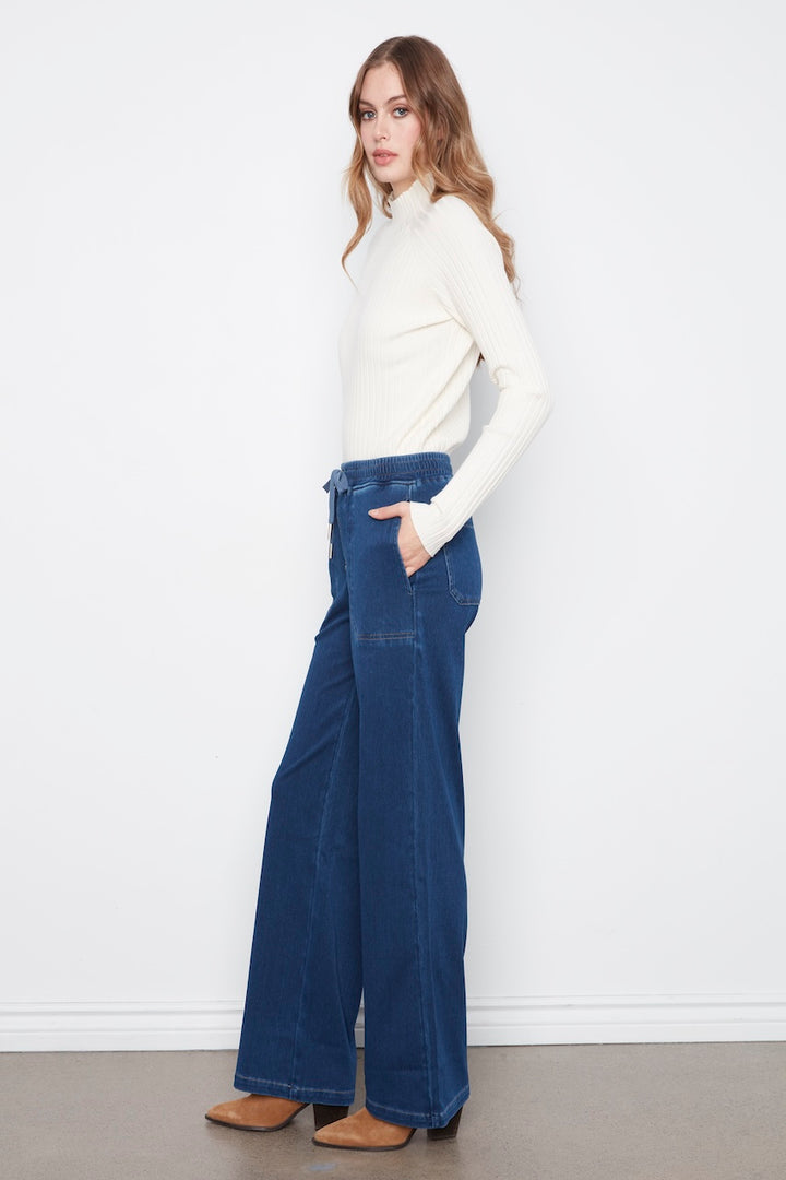 Le pantalon jogger à jambe large Charlie B | C5794-627C