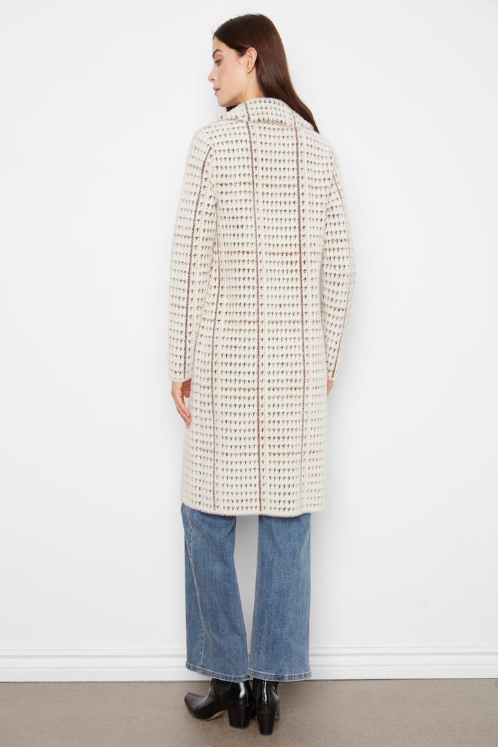 Le manteau-cardigan à carreaux Charlie B | C6326RR-950B