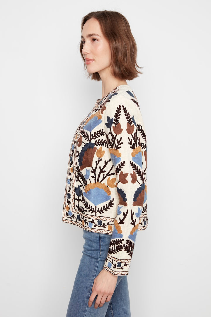 La veste brodée en coton Charlie B | C6368RR-313C