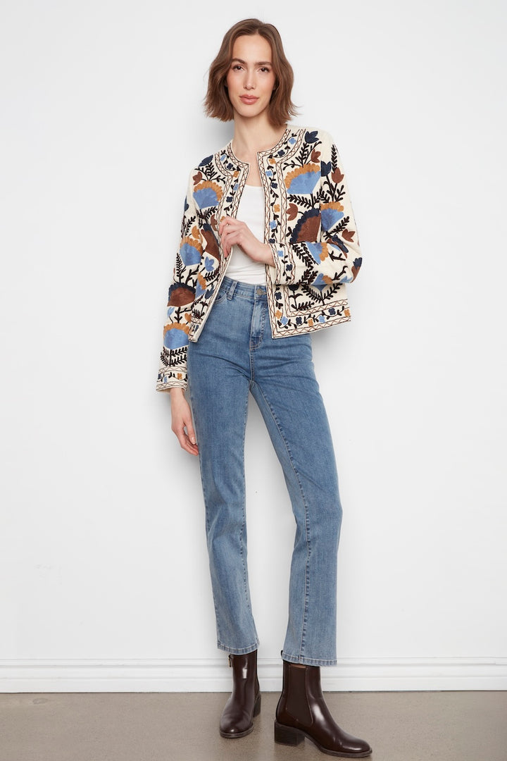 La veste brodée en coton Charlie B | C6368RR-313C