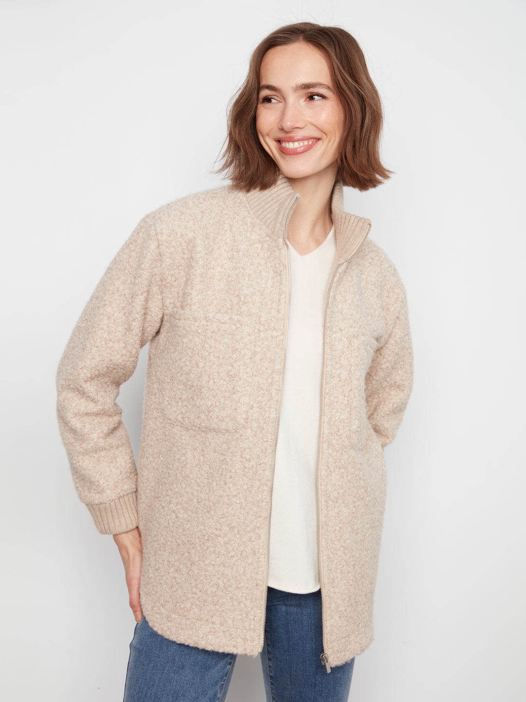 La veste effet peluche Charlie B | C6437-707A