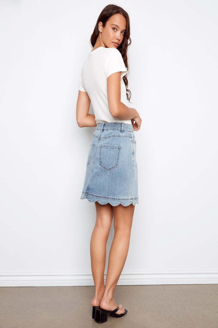 La jupe-short ourlet festonné Charlie B. | C7079R-431A