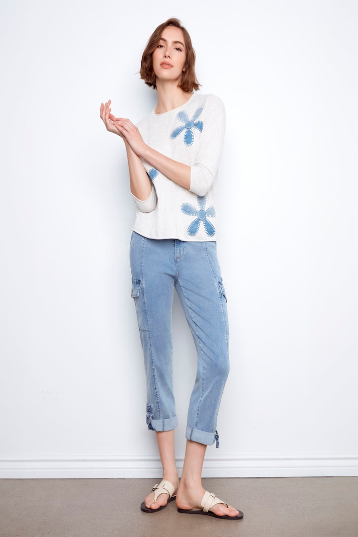 Le pull détails brodés Charlie B. | C2975-261B