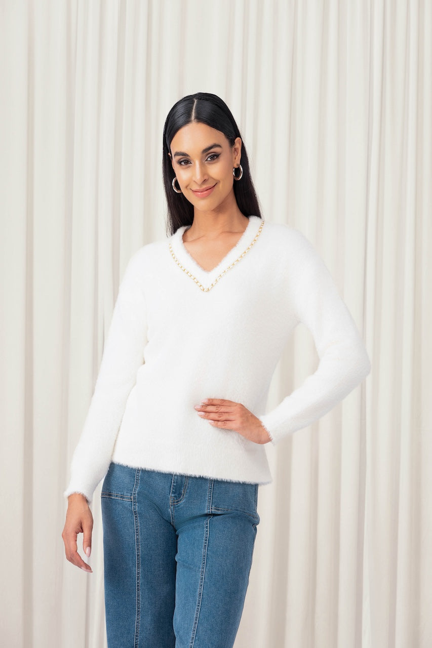 Le chandail chaîne dorée Elena Wang | EW35008