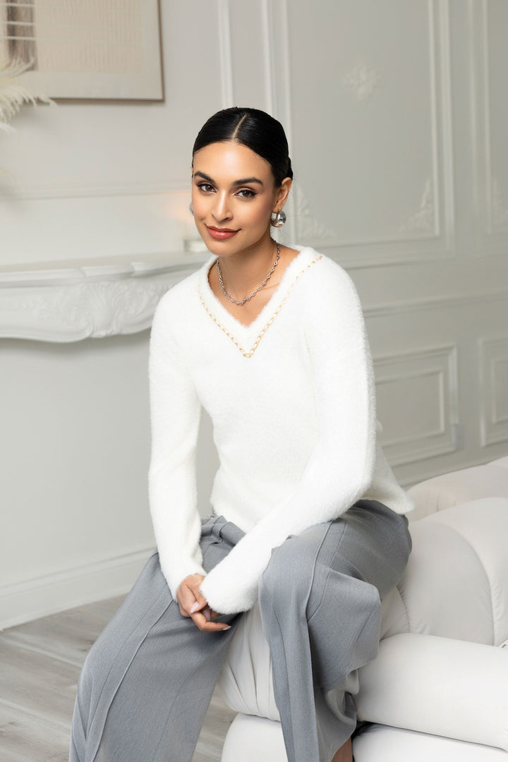 Le chandail chaîne dorée Elena Wang | EW35008