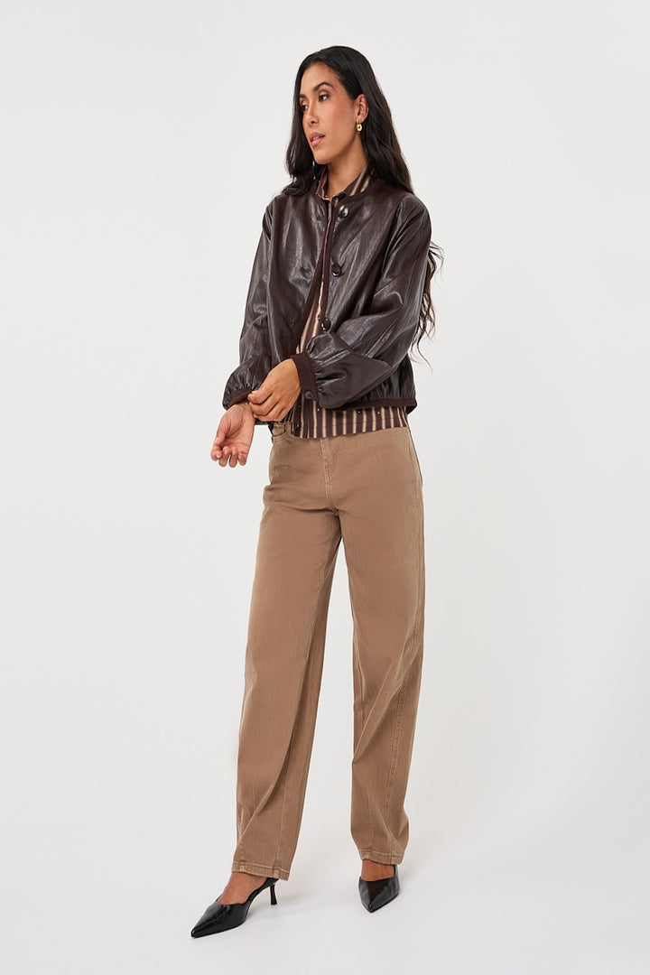 Le veston court en faux cuir Esqualo | F2611512