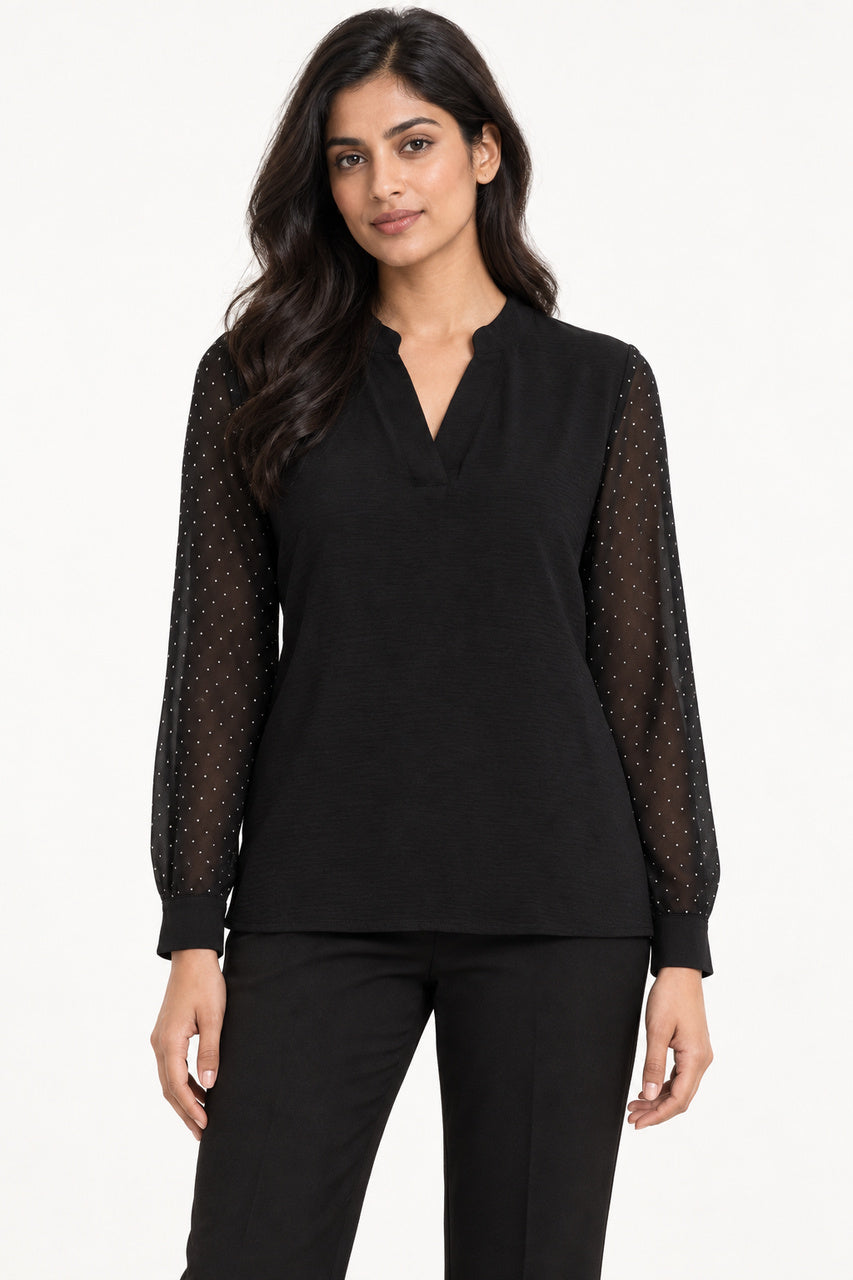 La blouse à manches transparentes Devia Collection | F735T