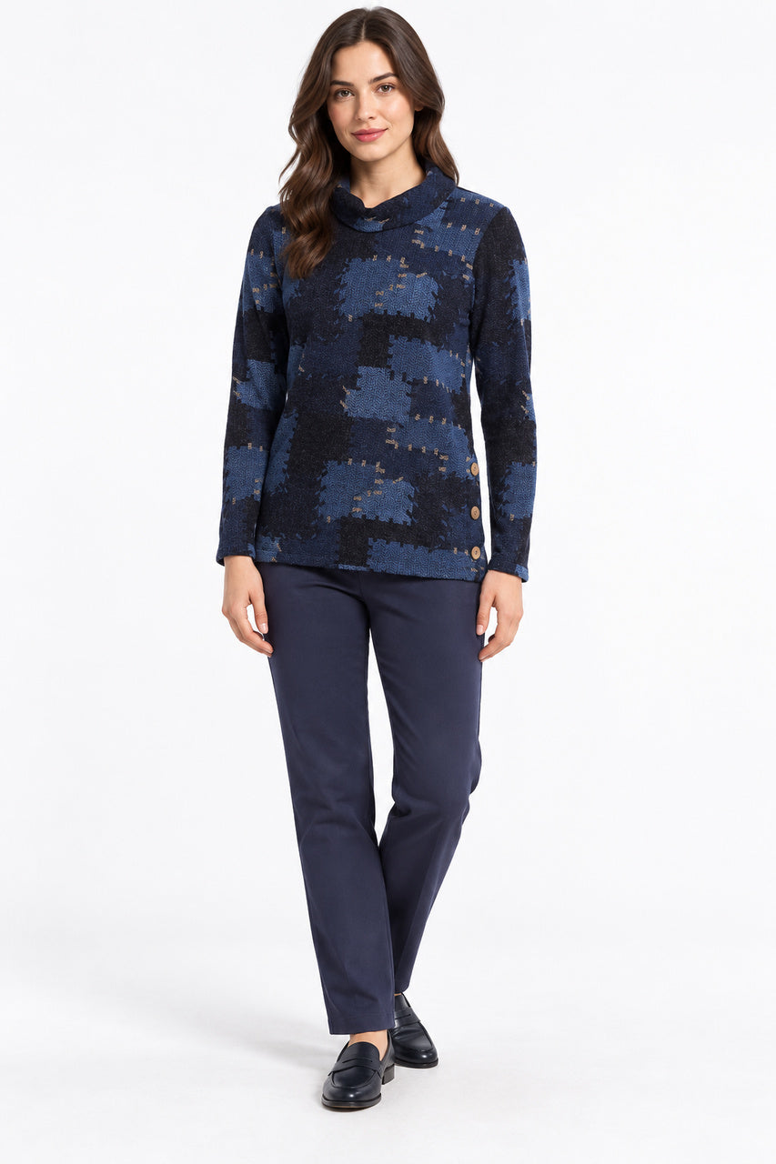 Le chandail à imprimé patchwork Devia Collection | F760T