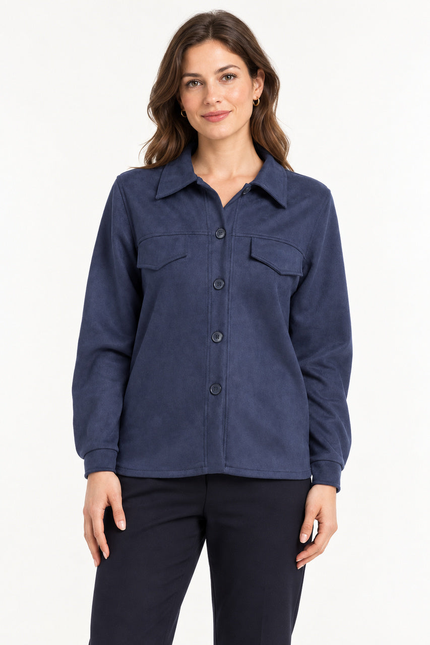 La veste chemise effet suède Devia Collection | F772T