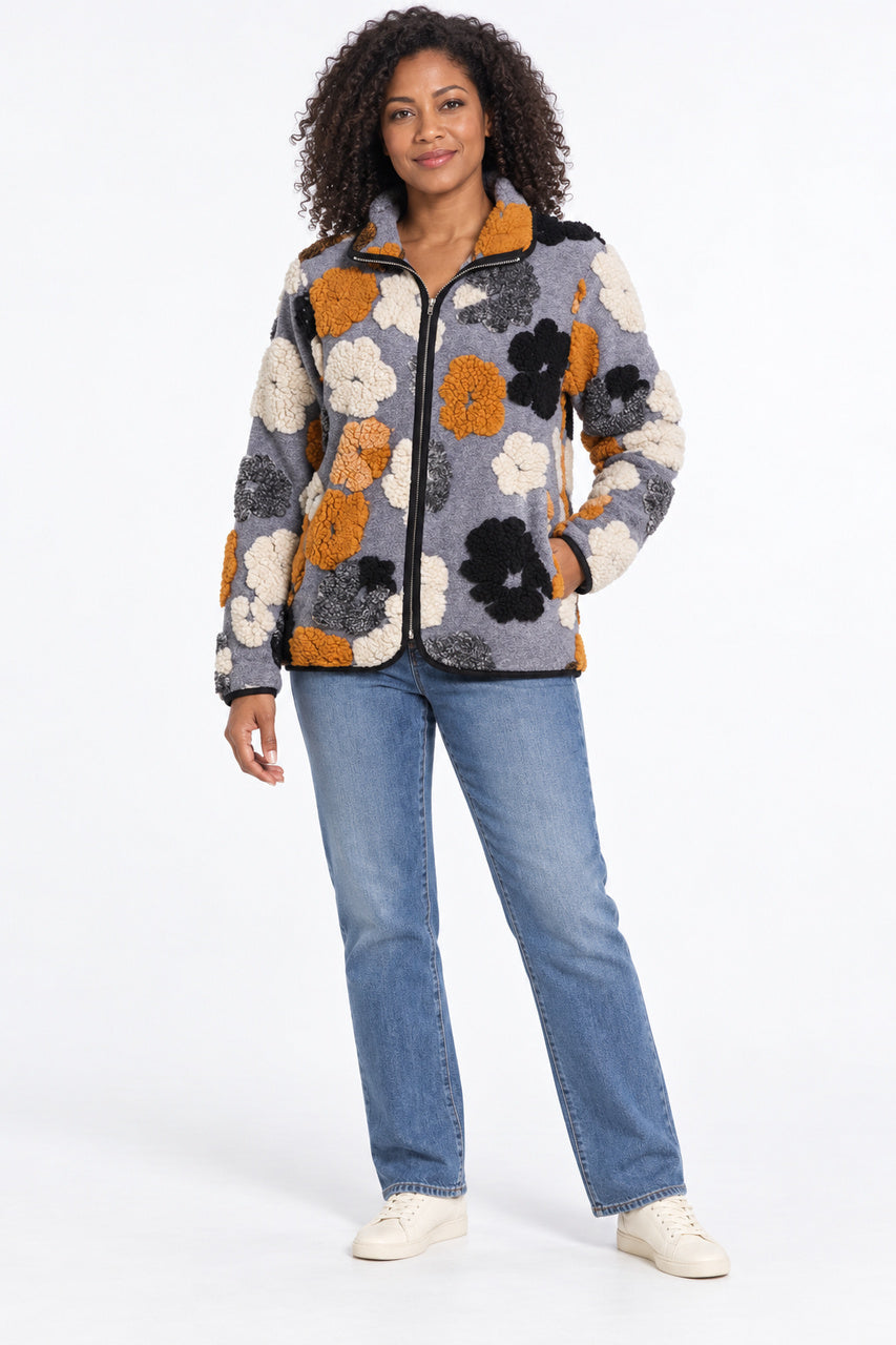 La veste légère à fleurs texturées Moffi | GN5130