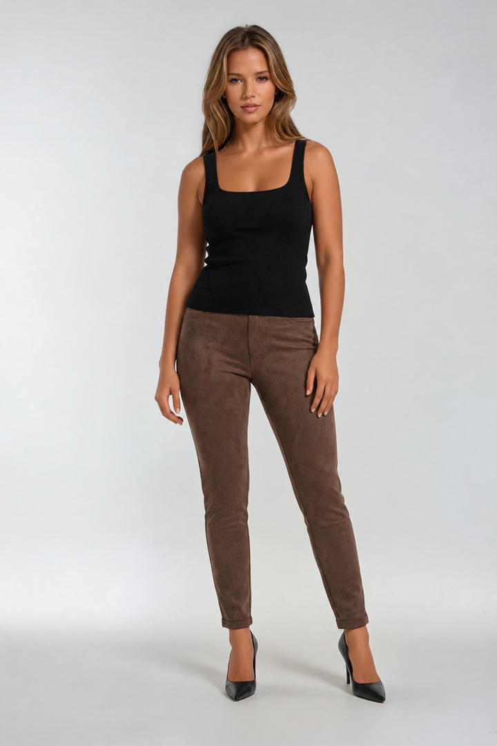 Le pantalon ajusté effet suède Ness | N120319