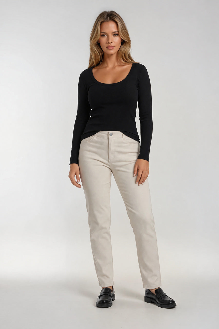Le pantalon droit en velours côtelé Ness | N120381