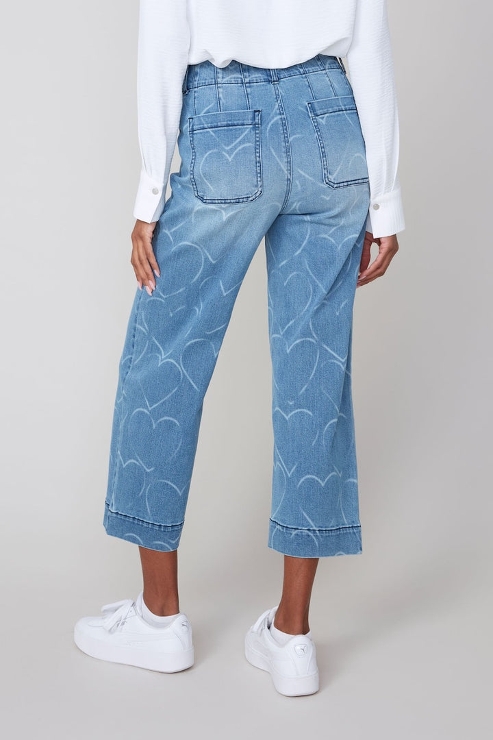 Le jean motif de coeur Renuar | R11018D-E3070