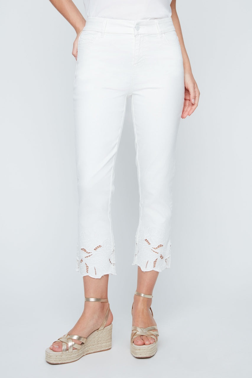 Le pantalon 7/8 bordure frangée Renuar | R11053-E2008