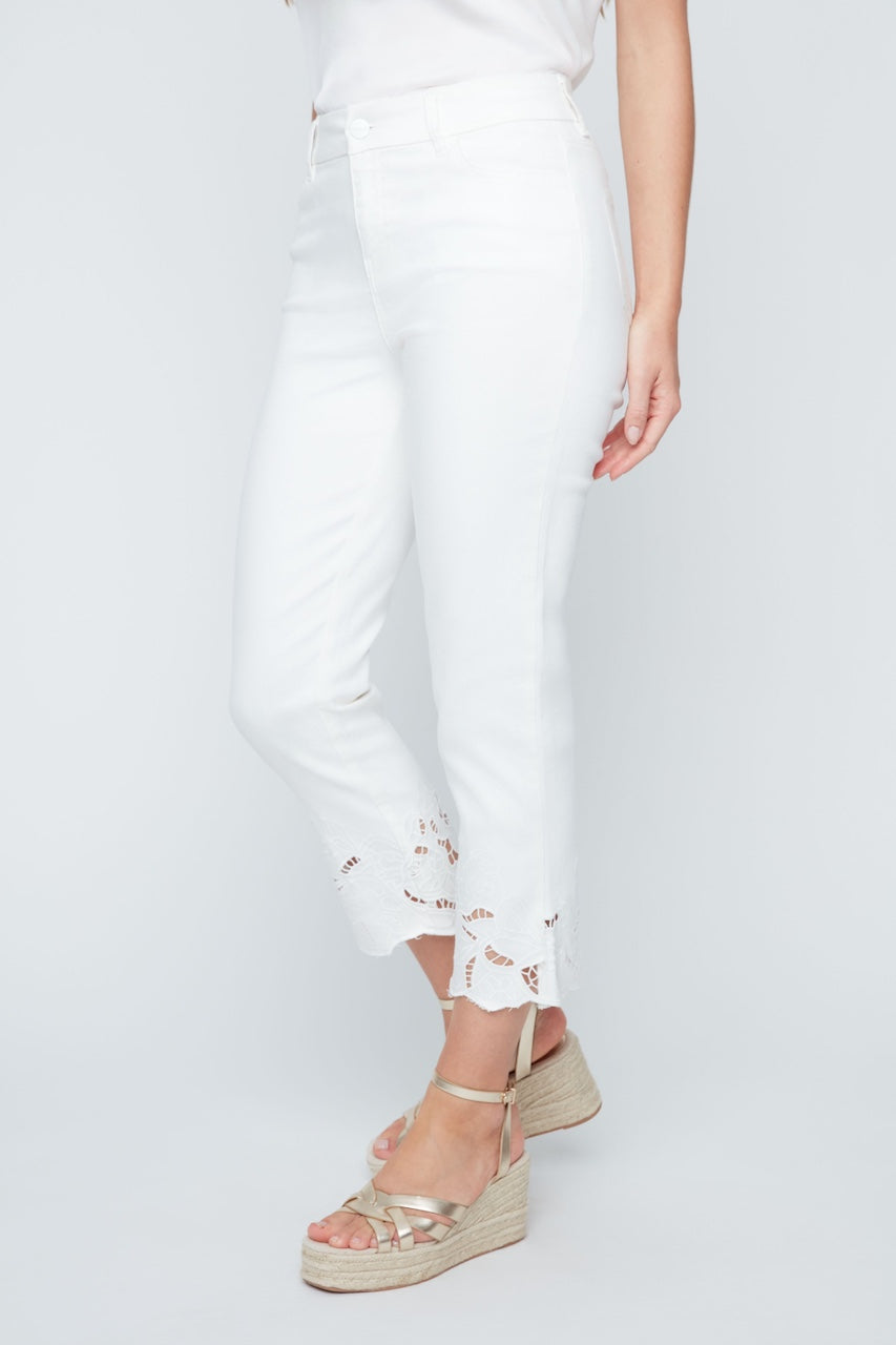 Le pantalon 7/8 bordure frangée Renuar | R11053-E2008