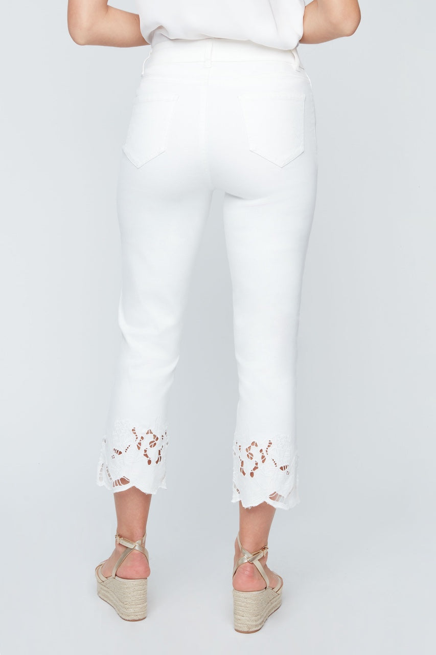 Le pantalon 7/8 bordure frangée Renuar | R11053-E2008